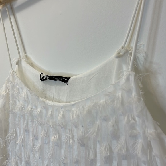 ZARA FRINGED EMBROIDERED EYELET DRESS - Picture 8 of 8